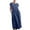 Navy, variant on CHGBMOK Summer Linen Dress for Women Plus Size Casual Short Sleeve Round Neck Vintage Loose Long Dress