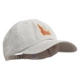 thumbnail image 5 of Idaho State Map Embroidered Big Size Washed Pigment Dyed Cap - Stone XL-3XL, 5 of 5