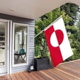 thumbnail image 4 of Bandera de Groenlandia 90x150cm Poliéster | Estandarte Nacional de 3x5 Pies con Costuras Reforzadas | Tejido duradero y ligero | Ojales de latón para colgar | Uso en interiores y exteriores, 4 of 8