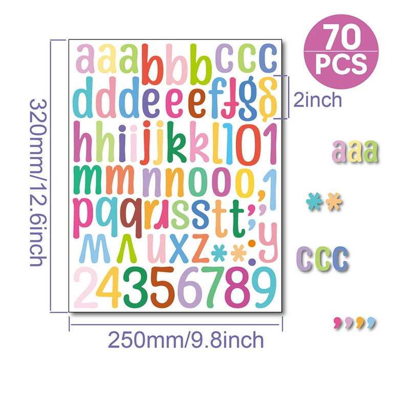 Multicolor Alphabet Stickers DIY Crafts Art Making Stickers for Gift Labels  Gift Boxes Gift Wrapping Paper - Lower Case 