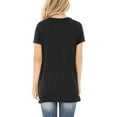 thumbnail image 4 of JINMGG Womens Tops Clearacne Women's Fashion Solid V Neck Short Sleeve T-Shirt Blouse Loose Tops, 4 of 6