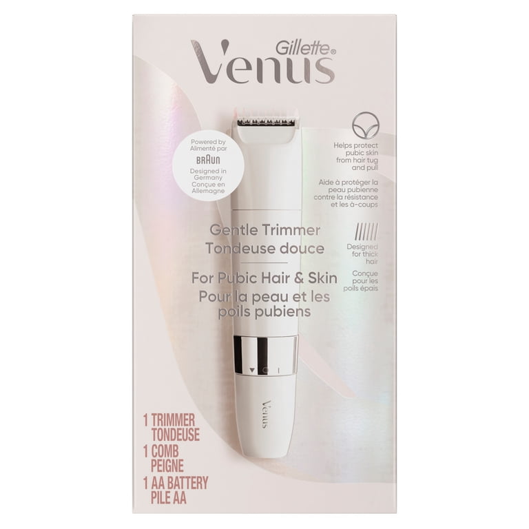 Venus, Female Electric Trimmer, Pubic Hair & Skin Gentle, Wet