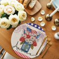 thumbnail image 2 of 4th of July Round Placemats Set of 8 for Dinning Tables,Heat-proof Braided Table Mats 13 Inch,Independence Day Floral Fireworks Rustic Washable Place Mat for Kitchen Restaurant Party Table Decor, 2 of 9