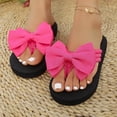 thumbnail image 6 of 2026 Women's 3D Floral Sandals Dressy Flatform Thongs Flip Flops Summer Beach Vacation Fashion Casual Flip Flops Elegant Flower Slippers (Male,Hot Pink2), 6 of 6