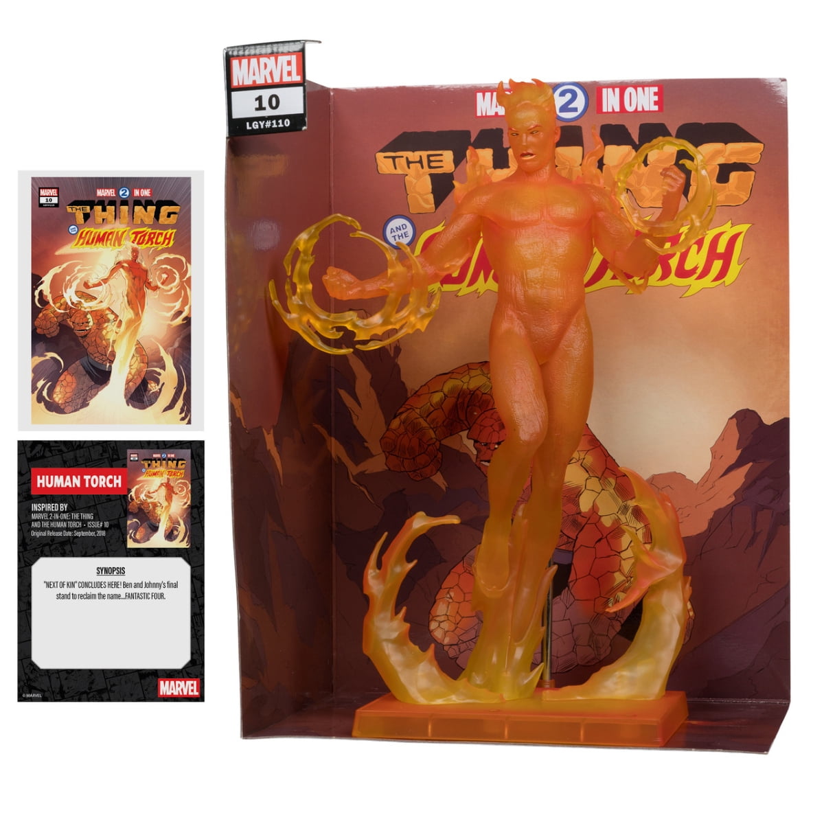 Marvel Human Torch 1:6th Scale Collectible with Scene (Marvel 2 in 1 #10) McFarlane Toy