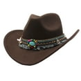 thumbnail image 1 of Decodeary Premium Cowboy Hat For Lightweight And Comfortable Western Style Wide Application Polyester Coffee, 1 of 6