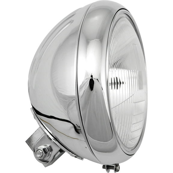 Harddrive - L20-6084GD - 7" Headlight Grooved Shell Chrome
