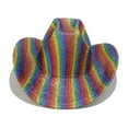 thumbnail image 5 of ZQUUVOU Unisex Christmas Party Cowboy Hat Jazz Festive Headwear Holiday Celebration Accessory for Adults Multicolor A, 5 of 5