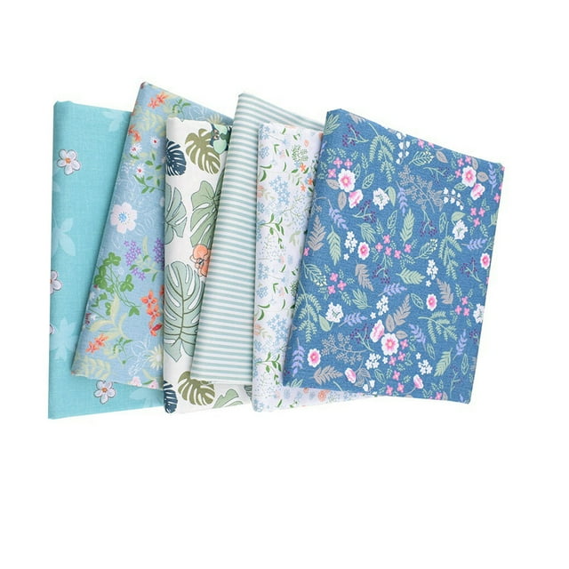 Tissu Patchwork en Sergé de Coton Imprimé Bricolage Fait Main Doux pour la Peau Respirant Tissu à Imprimé de Couleurs Variées pour Courtepointe Patchwork Type12
