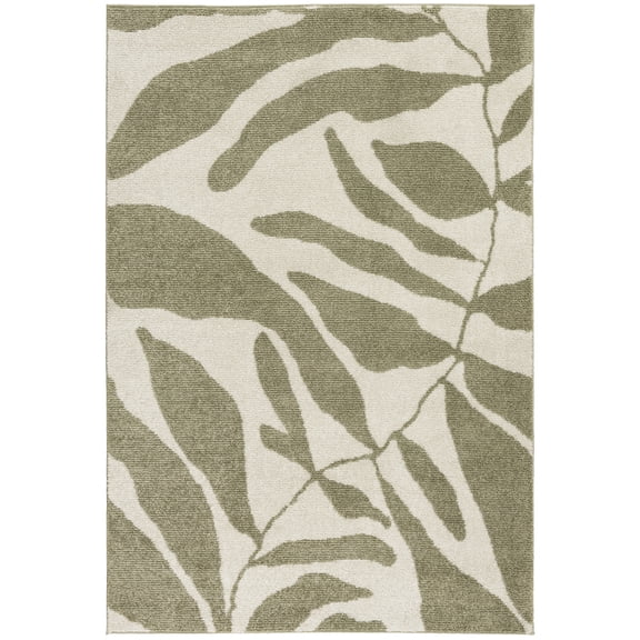 Mainstays Modern Leaf Area Rug, 5'x7'