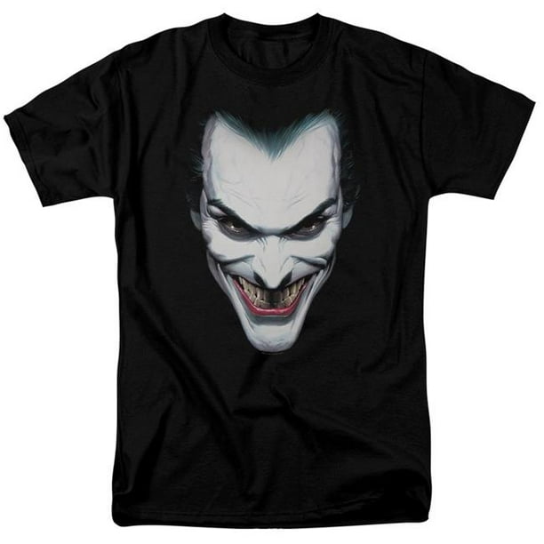 Batman Joker Portrait-Manche Courte Adulte 18-1 T-Shirt&44; Noir - 6X
