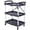 Black and Silver + Iron + Plastic, variant on Motorcycle Center Stand Dolly 500lbs Capacity, Red Metal Scooter Mover for Garage Storage and Workshop Organization