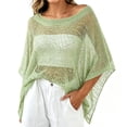thumbnail image 2 of Breezora Womens Poncho Lightweight Knit Crochet Mesh Cover Up Summer Beachwear Swimwear Wrap for Vacation, 2 of 7