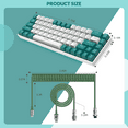 thumbnail image 4 of ZIYOULANG Wired Gaming Keyboard with RGB Backlight, Green/White, 4 of 8