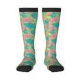 thumbnail image 2 of Picia Women Crew Soft Moisture-wicking Socks Colorful Palm Leaves Pattern Design Cotton Socks, One Size fit All, 2 of 9