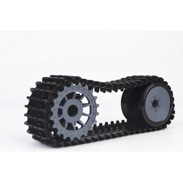 BRIGHTFUFU 1 juego de orugas para tanque robot con kit de engranajes, ruedas para modelo de tanque de control remoto, piezas de repuesto para reparación de tanques RC.