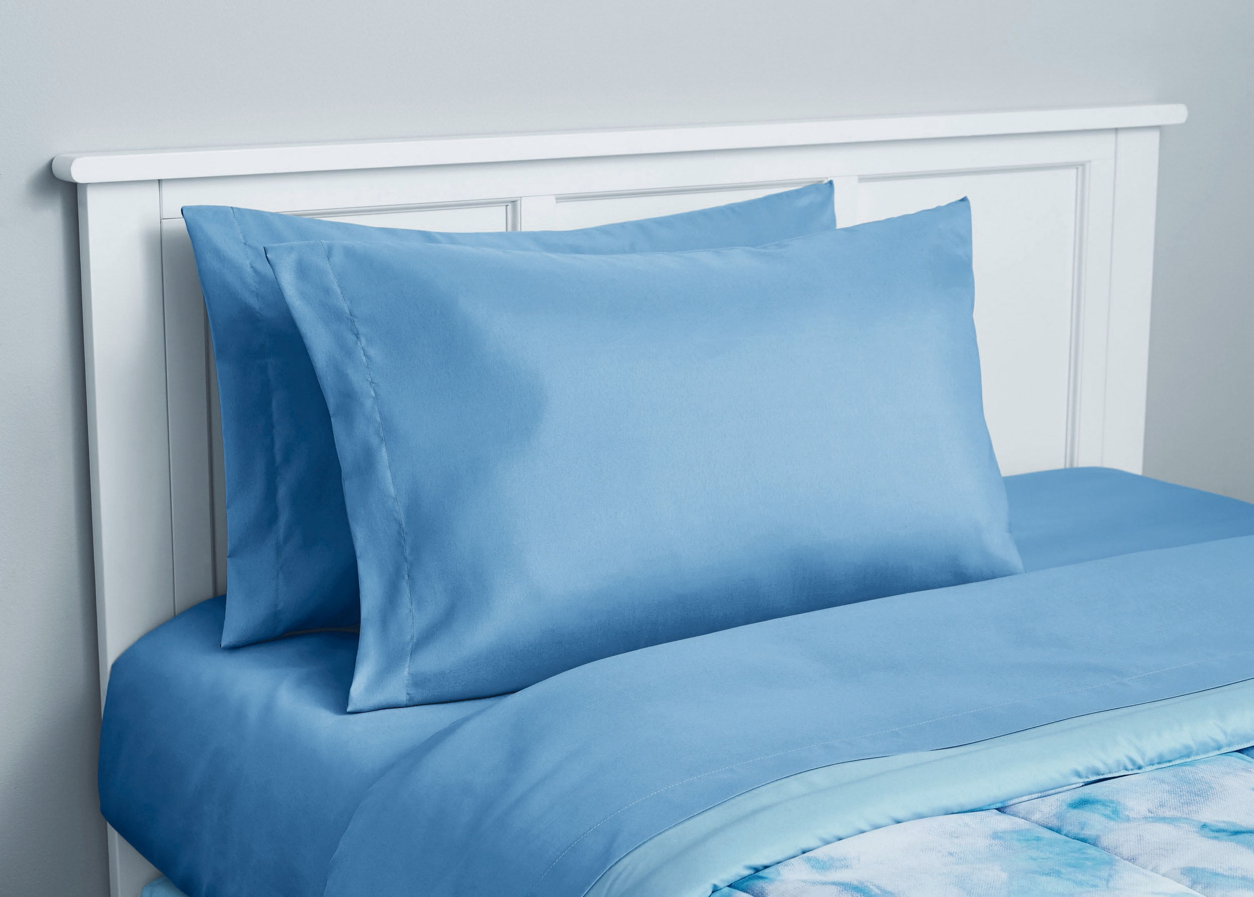 Mainstays Blue Tie Dye 8 Piece Bed in a Bag Comforter Set with Sheets, Queen