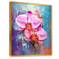 thumbnail image 2 of Designart "Euphoric Blue Orchid Abstraction" Orchid Floater Framed Wall Art Prints, 2 of 5
