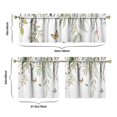 thumbnail image 6 of Green Leaves 3-Piece Kitchen Curtains Set Kitchen Curtains Sets with Valance for Windows Rod Pocket Machine Washable Kitchen Decor(54"x18"+2x27.5"x24"), 6 of 6