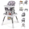 thumbnail image 1 of Babyjoy 16-in-1 Baby High Chair with Activity Center Booster Seat Building Block Table Gray, 1 of 10