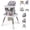 Gray, variant on Babyjoy 16-in-1 Baby High Chair with Activity Center Booster Seat Building Block Table Gray