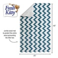 thumbnail image 2 of Fresh Kitty Durable XL Jumbo Foam Litter Mat – Phthalate and BPA Free, Water Resistant, Traps Litter from Box, Scatter Control, Easy Clean Mats – Chevron, Blue/White Chevron (9035), 2 of 5