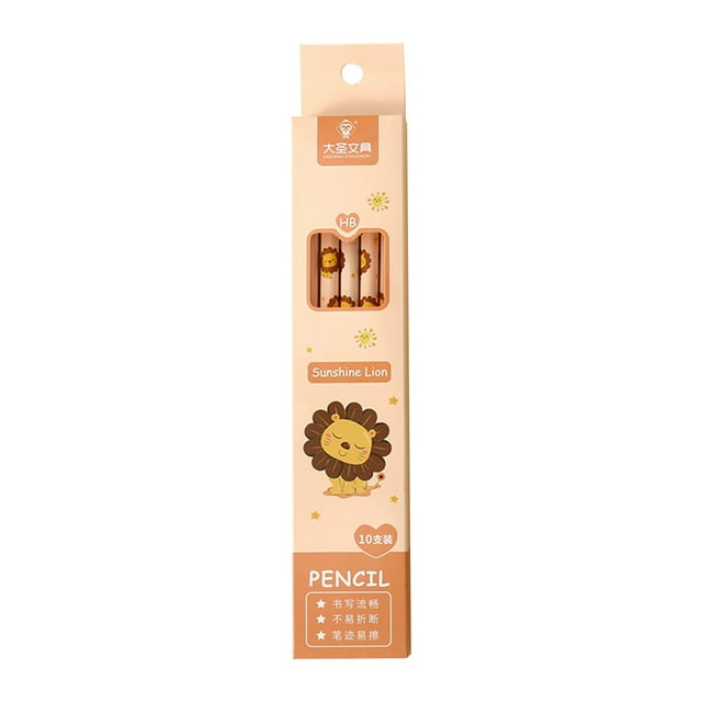 10 Pcs Cute Pencils For Elementary School Students Children's Pencils With Erasers