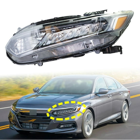 Headlight Headlamp Housing Assembly Fit for Honda Accord 2018-2020 (Front Left Driver Side, without Bulb)