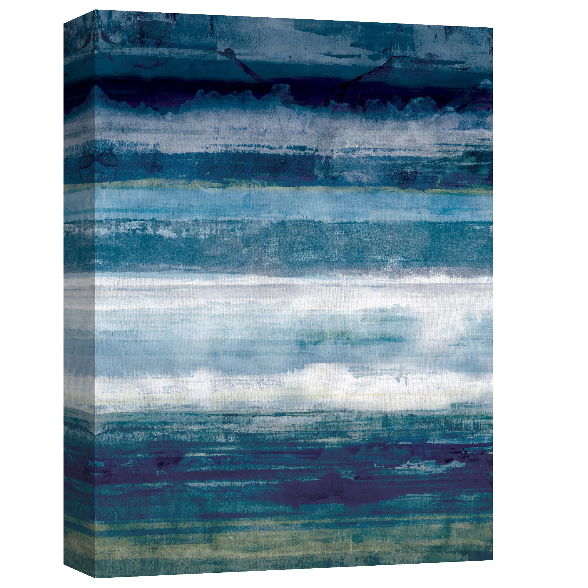 Indigo Stridation Abstract by Willowbrook Art Print