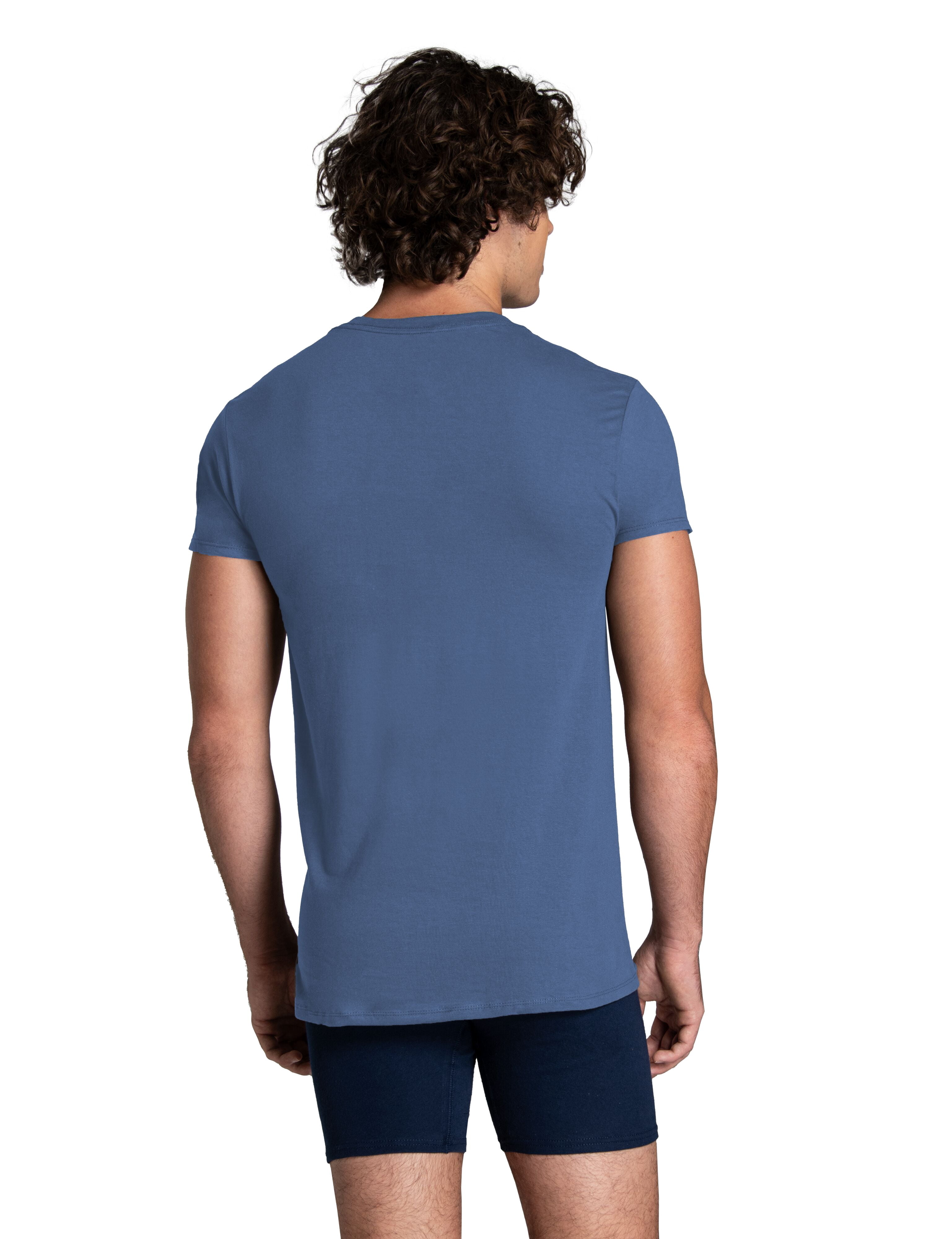 Men's EverSoft Crew Neck Undershirts, Moisture-Wicking Short Sleeve T-Shirts, Tag-Free Multipacks