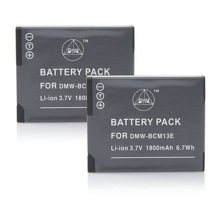 QIAOJINLIN 2_Pack Backup Battery for Panasonic DMW_BCM13E DMW_BCM13PP Lumix DMC_TF5 DMC_TS5 DMC_TZ37 DMC_TZ40 DMC_TZ41