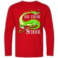 thumbnail image 3 of Inktastic 100 Days of School Cute Green Dragon Long Sleeve Youth T-Shirt, 3 of 5