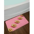 thumbnail image 2 of Natural Color Bath Mat, Fruit Art Line of Halved Fresh Avocados, Plush Bathroom Decor Mat with Non Slip Backing, 29.5" X 17.5", Pink Multicolor, by Ambesonne, 2 of 2