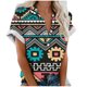thumbnail image 4 of Fiudx Camisas para Mujer Blusas de Manga Corta Estampadas Informales Regulares para Mujertop, 4 of 4