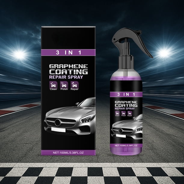 Xihbxyly Spray Protector de Pintura Automotriz 3 En 1, Acabado Brillante de Larga Duración, Resistente a Rayones y Decoloración, Fácil Aplicación, Uso Versátil para Todo Tipo de Vehículos, 100 Ml.