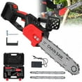 thumbnail image 2 of 12" Electric Chainsaw Cordless Handheld Chain Saw Wood Cutter + Battery 2 Chains, Ideal for Medium Yard, Garden, and Farm Wood Cutting, 2 of 11