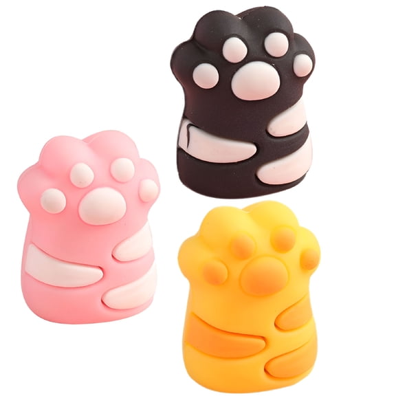 CCOCC 3 Pcs Cat Claw Pencil Sharpener Single Hole Sharpeners Cartoon Hand Held Colored Pencils Manual Student