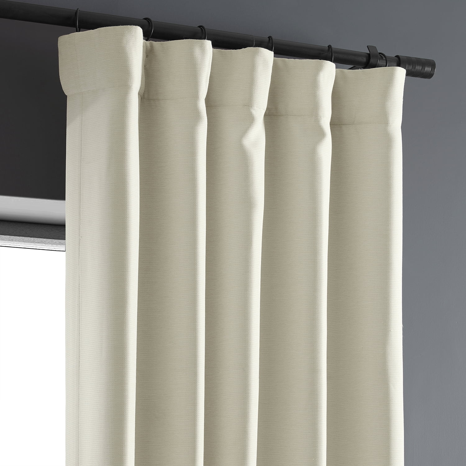 Half Price Drapes Oat Cream Bellino Textured Faux Linen Room Darkening Curtains For Bedroom & Living Room Curtains(1 Panel), Curtains 108 Inches Long, 50W X 108L