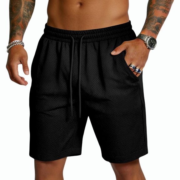 Mens Sport Shorts Essentials Vacation Beach Wide Leg Summer Beach Short Short Pant with Pockets Baggy 2026, 3XL