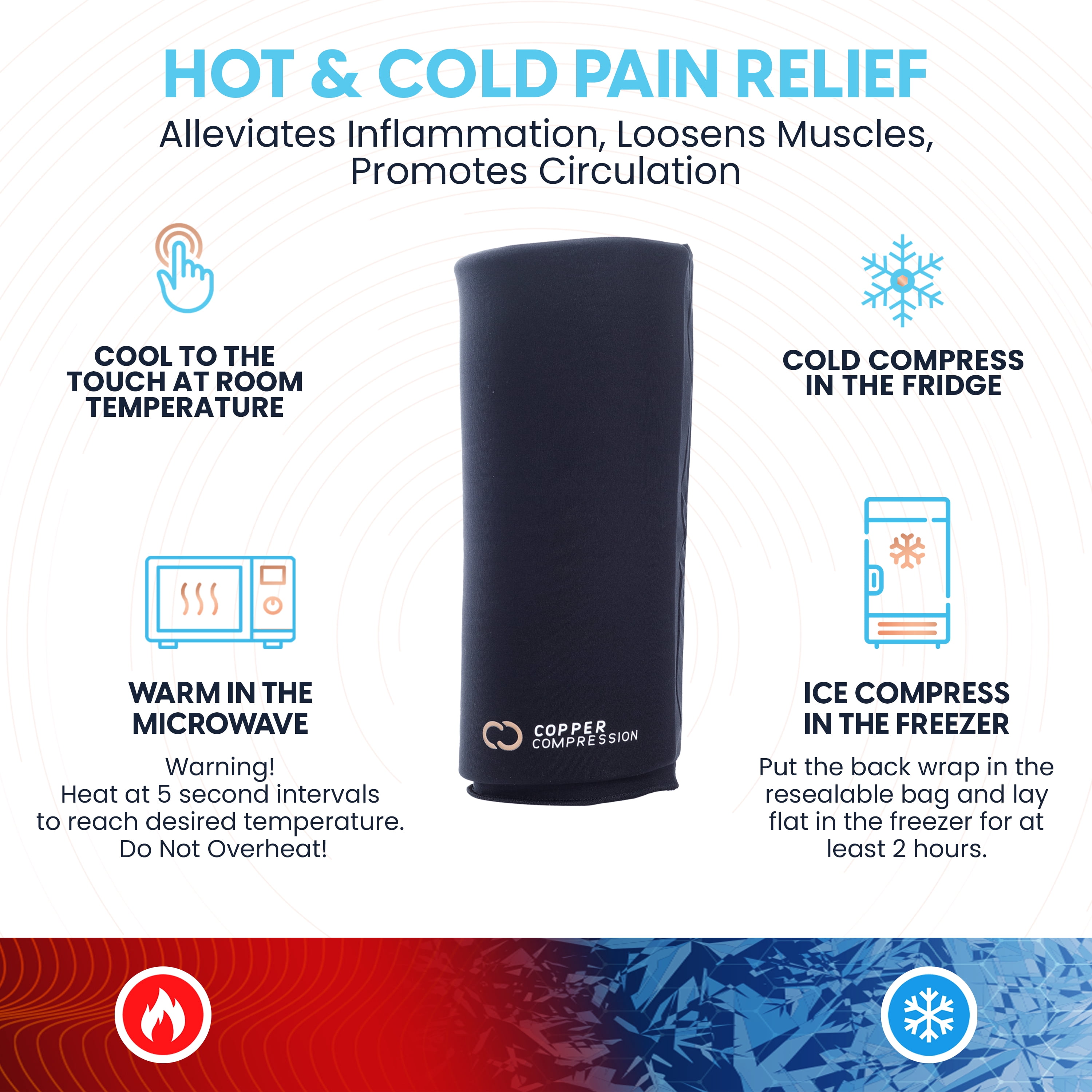 CopperFreeze® Hot + Cold Therapy Knee Sleeve by Copper Compression®