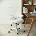 thumbnail image 4 of Flash Furniture Porter Ergonomic Mesh High-Back Swivel Office Chair with Flip-Up Armrests, White, 4 of 23