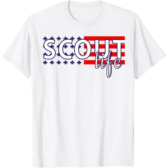 US America Flag Scout life T-Shirt mens t shirt,white,women,funny,misfits,men,journey