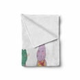 thumbnail image 2 of Hippo Soft Flannel Fleece Throw Blanket, Hippo and Crocodile Girls with Closed Eyes Standing in Polka Dot Dresses, Cozy Plush for Indoor and Outdoor Use, 50" x 60", Multicolor, by Ambesonne, 2 of 6
