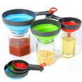 thumbnail image 3 of 3pcs Collapsible Funnel Set, Kitchen Silicone Collapsible Funnel, Wide Mouth Canning Funnel, Large and Small Funnel for Liquid, Oil, and Powder Transfer, 3 of 8