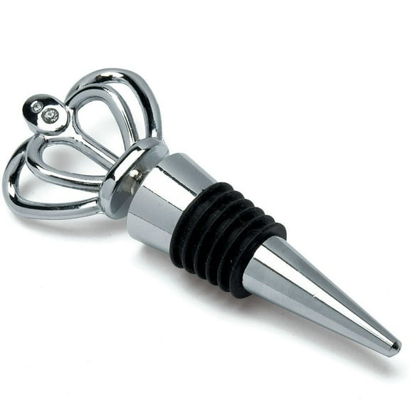 Weddingstar Silver Metal Wine Bottle Stopper - Queen Crown