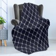 thumbnail image 4 of Navy Blue Soft Flannel Fleece Blanket, Navy Sea Yacht Theme Cool Classic Vessel Design in Vertical Rope Artwork, Cozy Plush for Indoor and Outdoor Use, 50" x 70", Dark Blue and White, by Ambesonne, 4 of 5