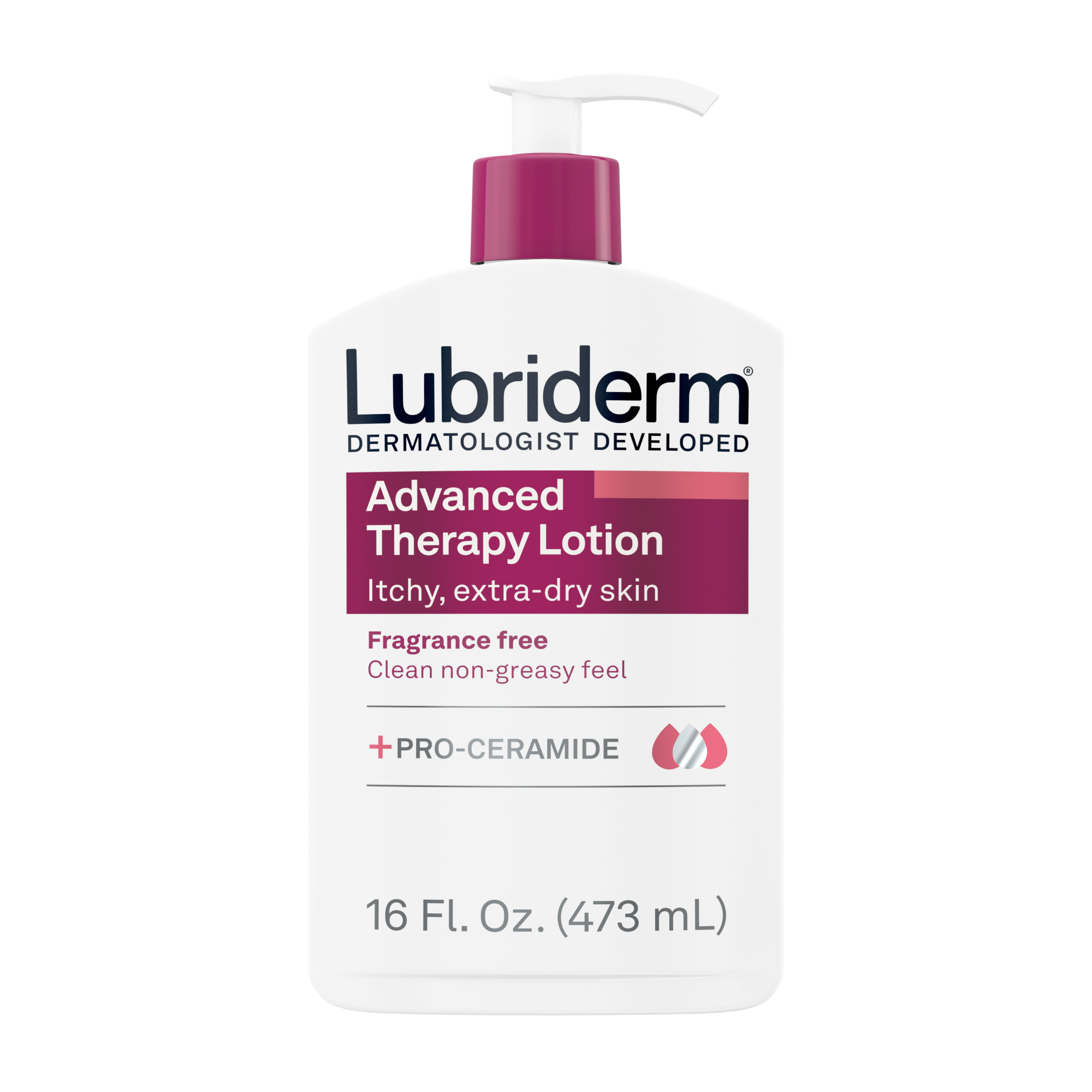 Lubriderm Advanced Therapy Fragrance Free Lotion, Vitamin E, 16 fl. oz