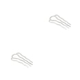 thumbnail image 4 of Minnieouse 4 de metal en forma de U tenedor de pelo peine horquilla hallazgos hechos a mano para pasadores chinos diadema m / 6.3x3.4cm / M/6.3x3.4cm/Blanco 2piezas, 4 of 6
