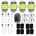 thumbnail image 1 of 4pcs LED luz estroboscópica 7 colores 2.4G control remoto inalámbrico M3 motocicleta lámpara de señal Ehuebsd  Para estrenar, 1 of 7