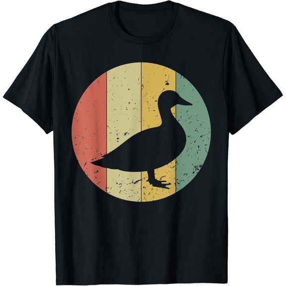 t-shirt Vintage Duck Retro Duck Silhouette Farm Animal Lover 60s 70s T-Shirt mens t shirt,black,women,funny,misfits,men,journey